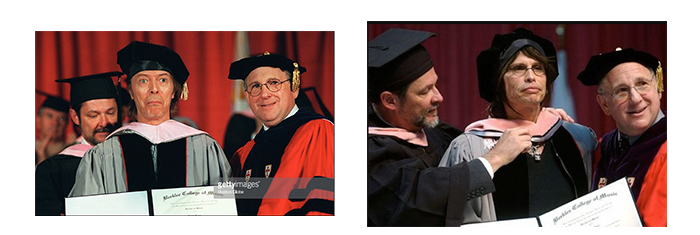 Berklee Commencement Photos with Steven Tyler and David Bowie